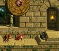 une photo d'Ã©cran de Donkey Kong Country sur Nintendo Super Nes